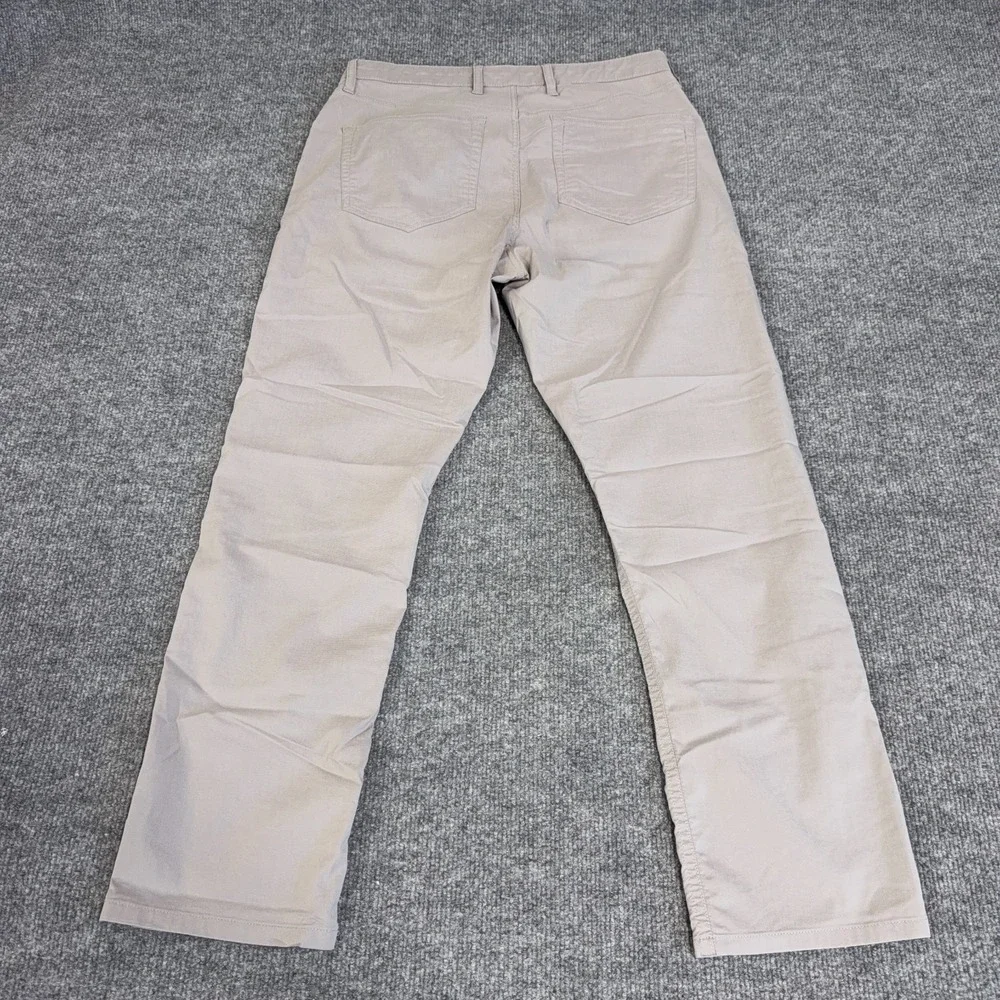 Faherty Pants Mens 30x27 Gray Organic Cotton Movement 5-Pocket Classic Tapered - Picture 10 of 11